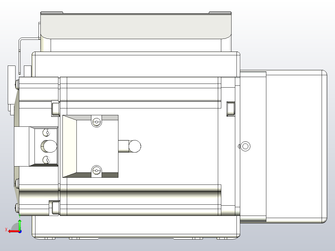 伺服电机集成皮带传动直线执行器TPA-OCB-120-224-L2850-MR-P75-N3后视图