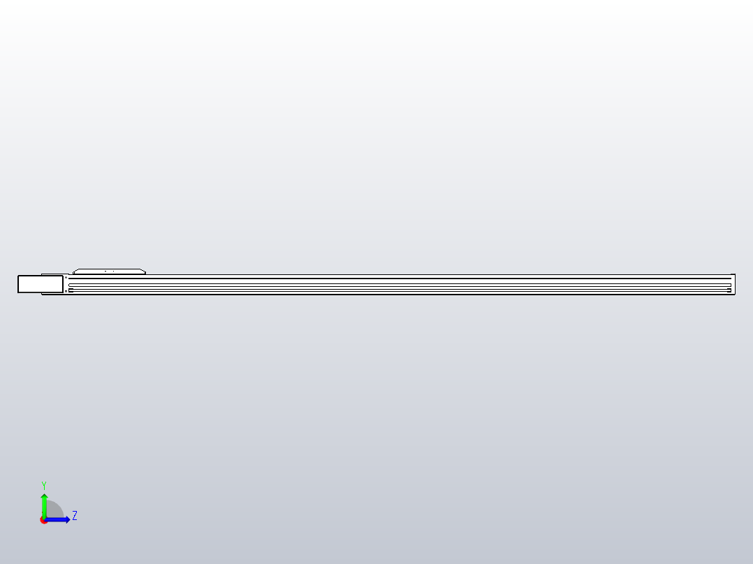 伺服电机集成皮带传动直线执行器TPA-OCB-120-224-L2850-MR-P75-N3左视图