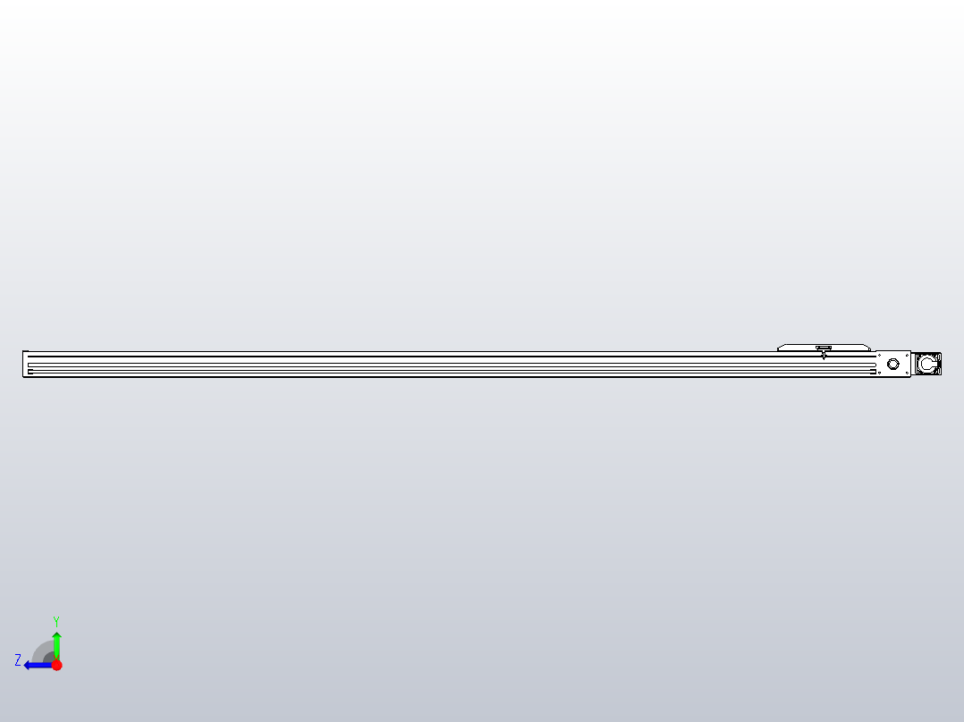 伺服电机集成皮带传动直线执行器TPA-OCB-120-224-L2850-MR-P75-N3右视图