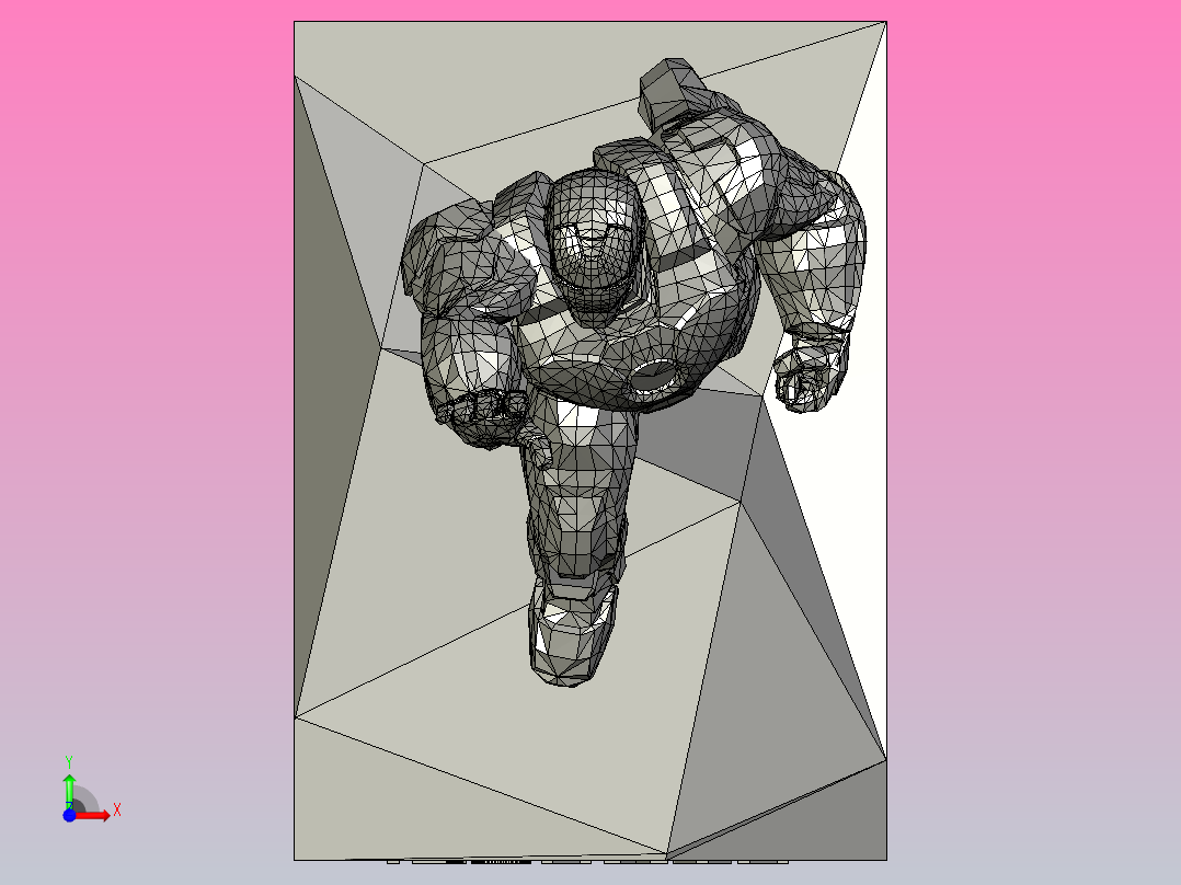 钢铁侠战斗模型前视图
