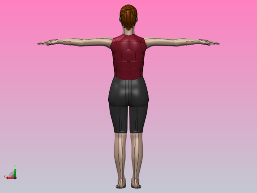 Female 3D model后视缩略图