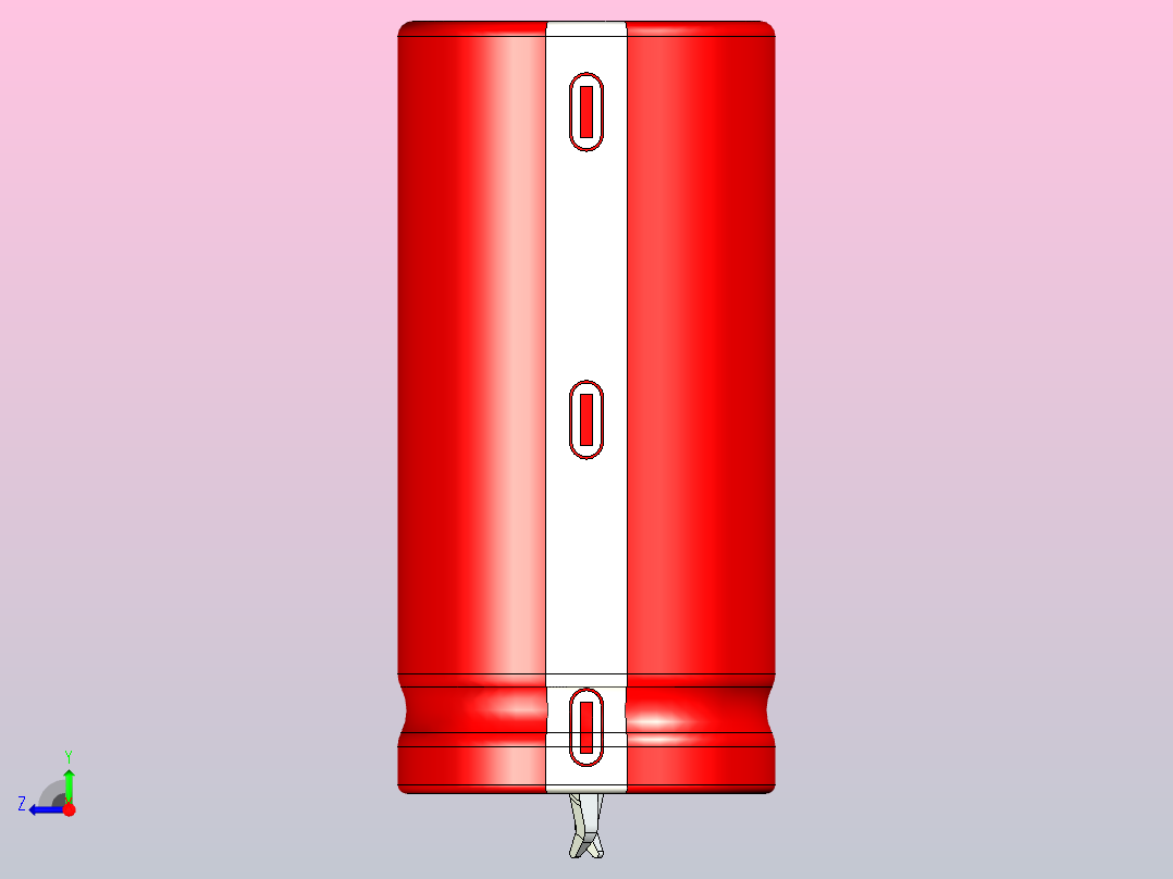 22 x 45红白底片电解电容器右视图