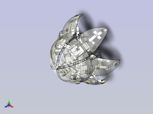 六足球型机器人3D