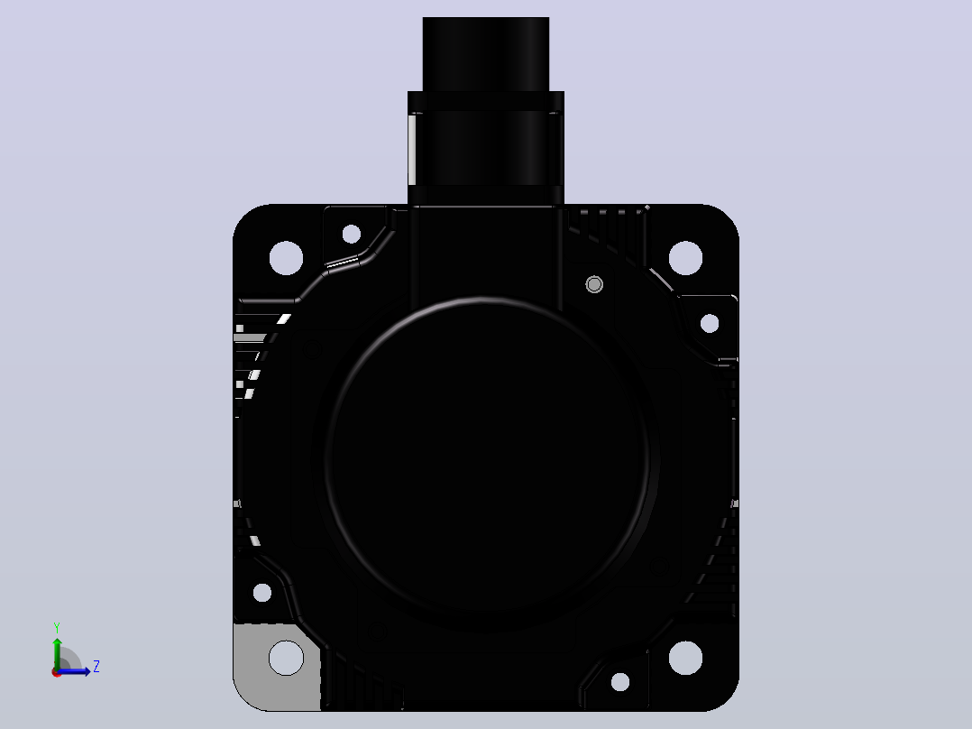 台达电机 ECM-E2M-D11310SS0（1000w增量型有刹车）左视图
