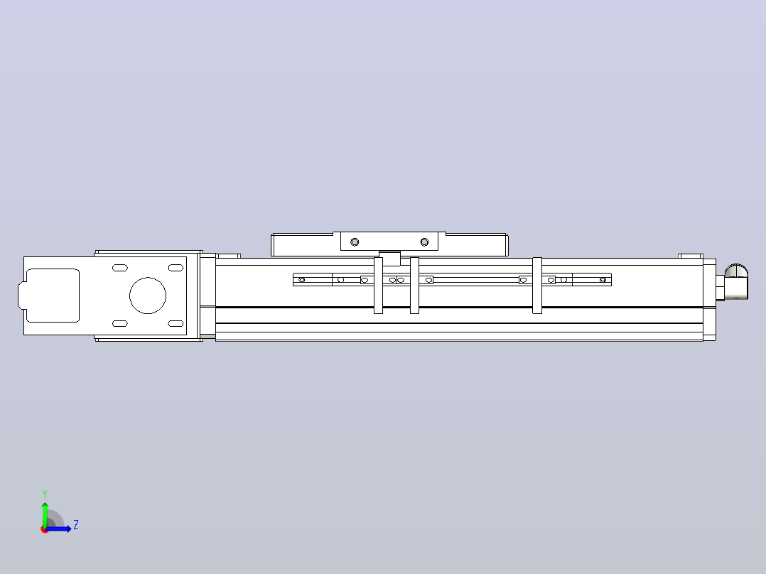 MCB10无尘皮带滑台[MCB10-L32-100-L-100W-C3]左视图