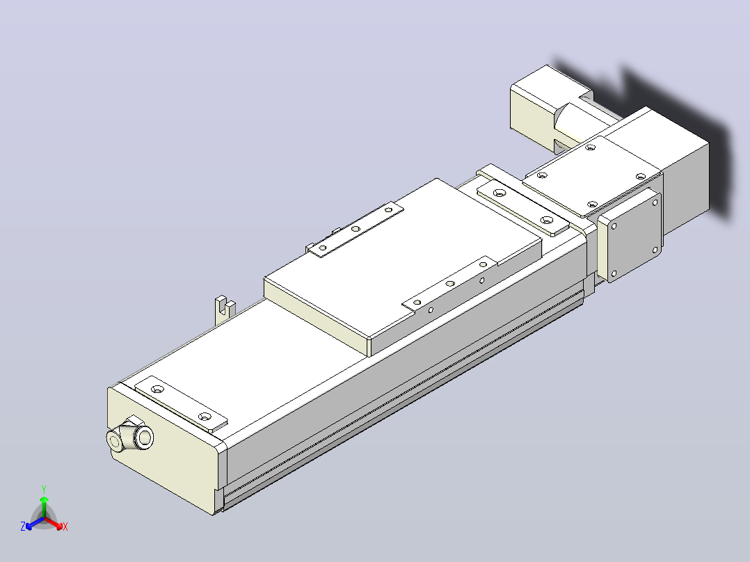 MCB10无尘皮带滑台[MCB10-L32-100-L-100W-C3]正等轴测图