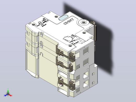 NB5LE-63_B 2P剩余电流动作断路器三维模型202208
