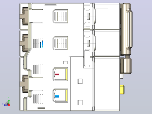 NB5LE-63_B 2P剩余电流动作断路器三维模型202208右视缩略图