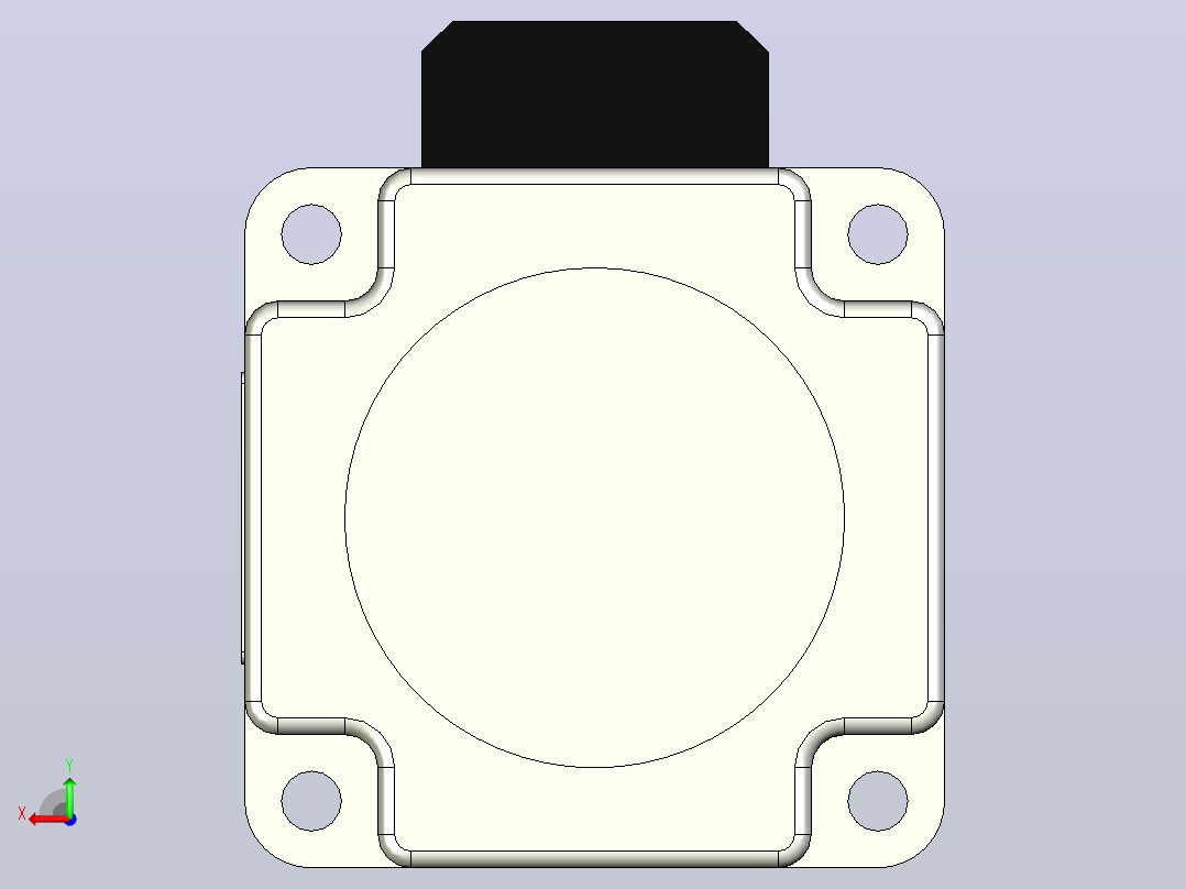 带刹车闭环步进电机60mm(3根导线)后视图