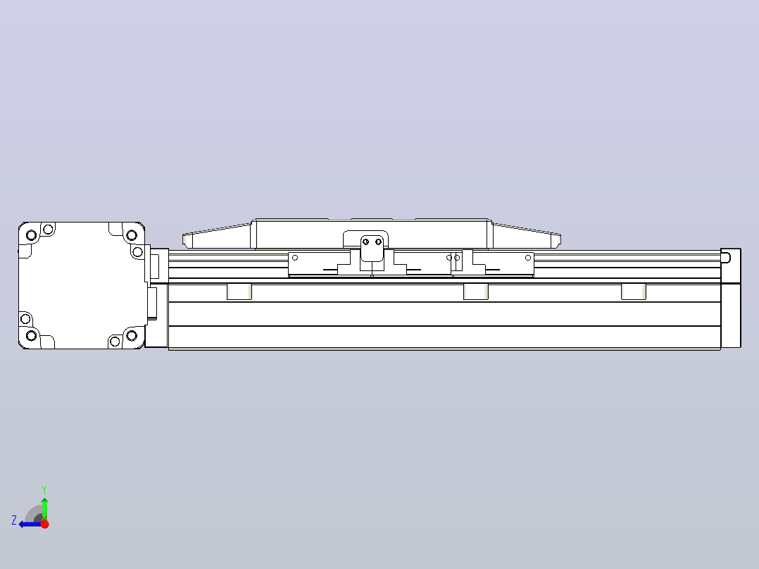 机器人皮带驱动直线轴TPA-GCB-150-P80-L50-DL-M75-N3右视图
