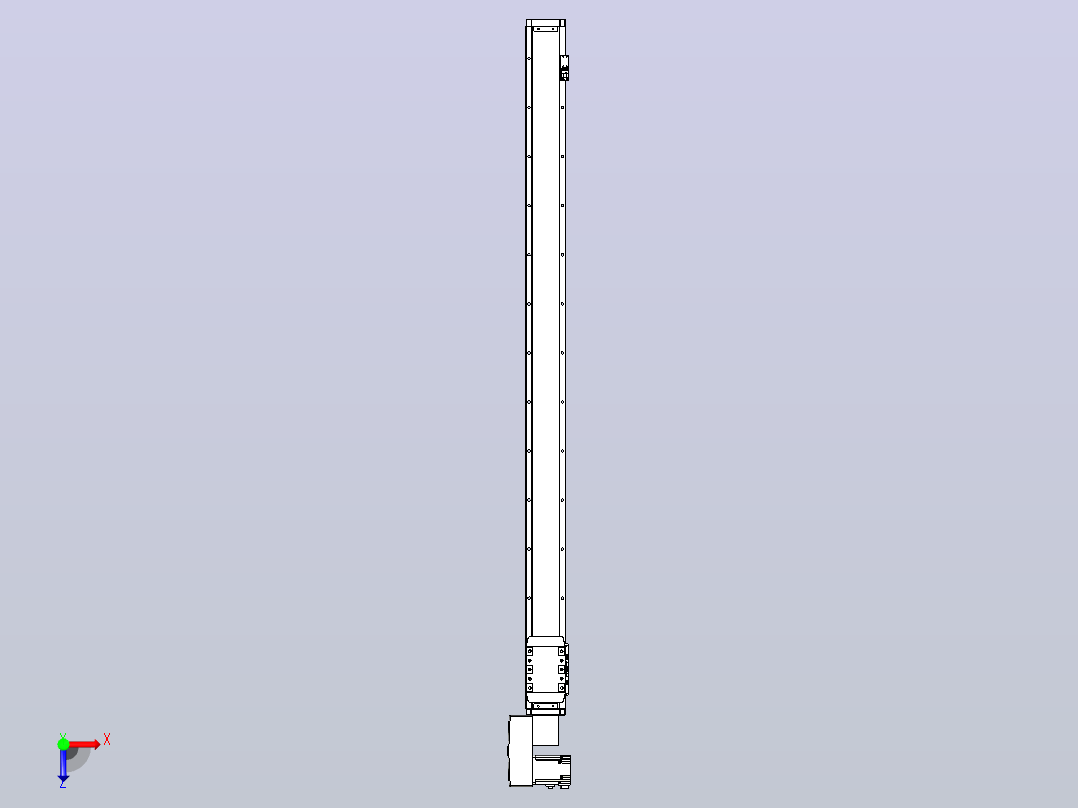 机器人皮带驱动直线轴TPA-GCB-80-P60-L1200-QL-M20-N3俯视图