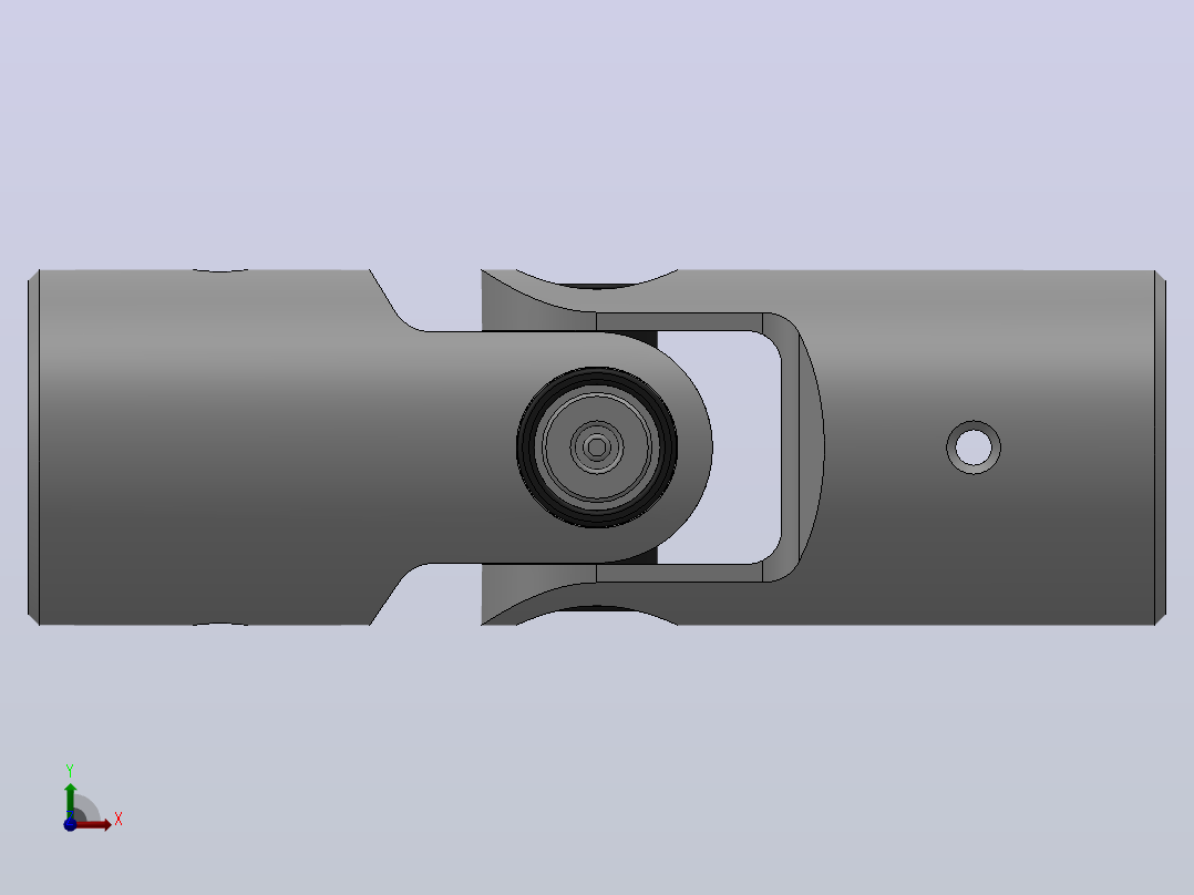 万向联轴器WXD3-CN-Φ12／ΦWX,WXD型小型十字轴万向联轴器前视图