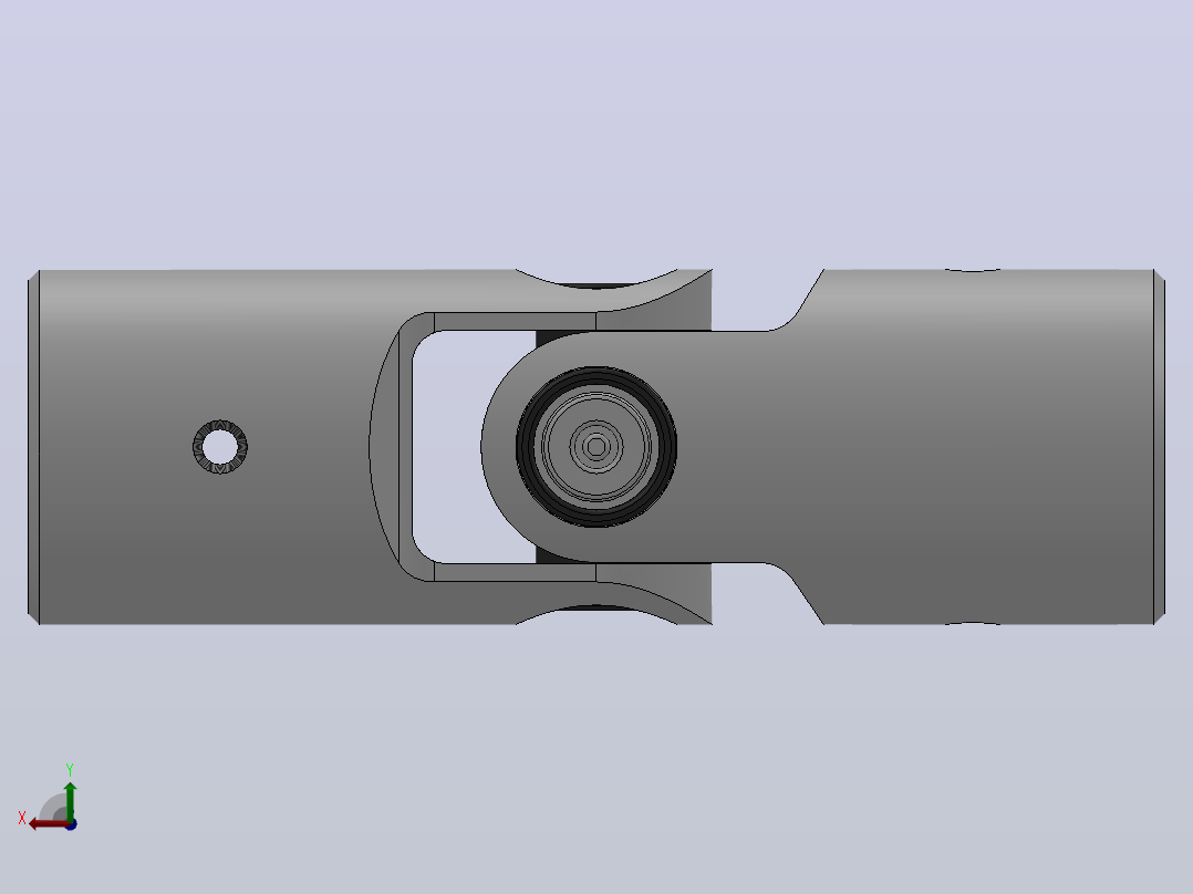 万向联轴器WXD3-CN-Φ12／ΦWX,WXD型小型十字轴万向联轴器后视图