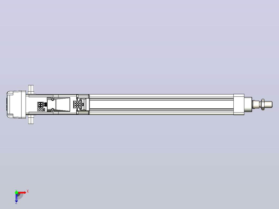 轻载电动缸TPA-ESR25-1002C-L300-MR-TC-W-P10-C3俯视图