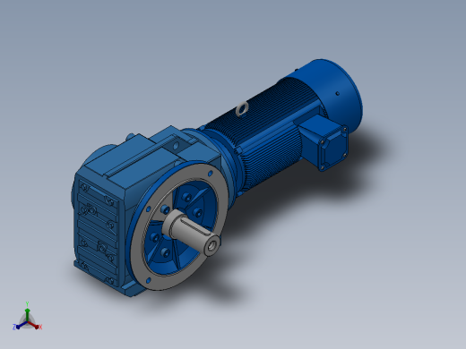 KF77法兰轴伸式安装螺旋锥齿轮减速机KF77-YBE0.55-6P-135.28-M1-0°-A