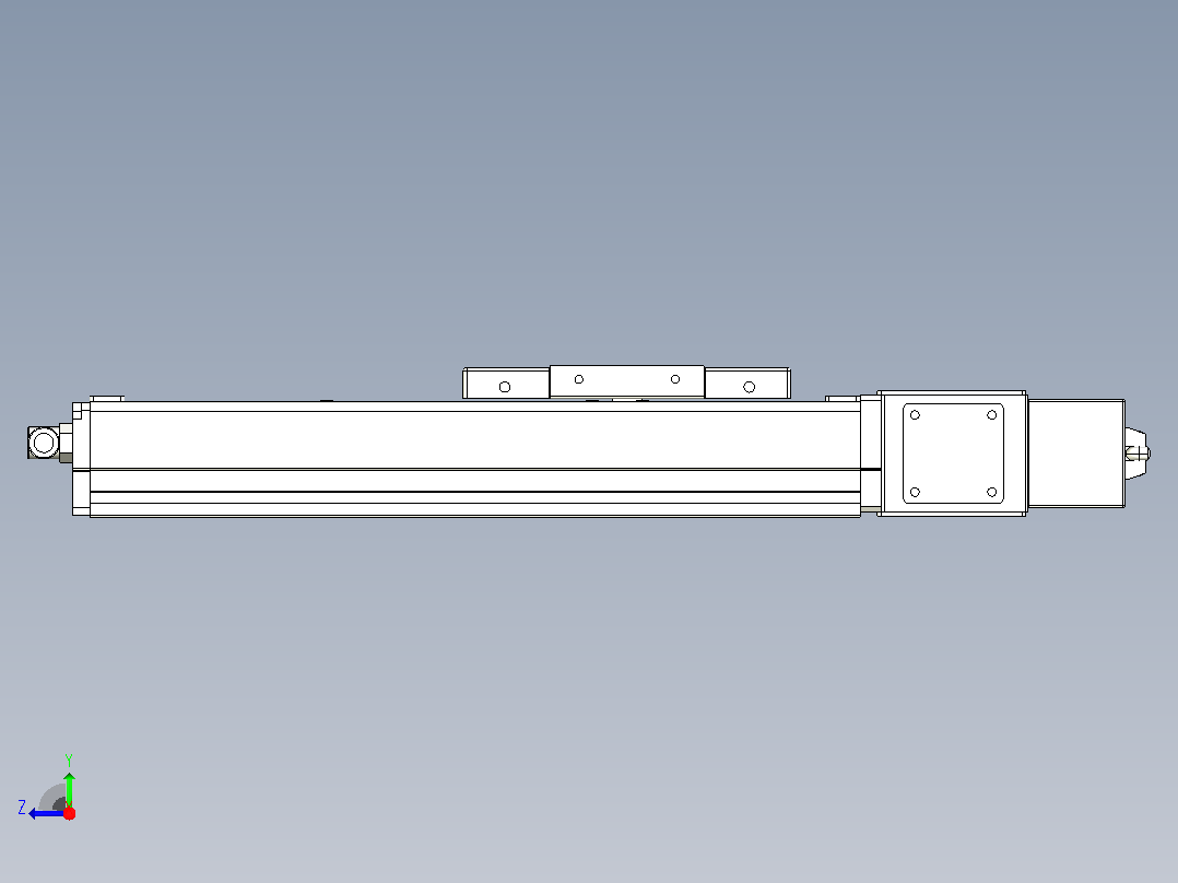无尘皮带滑台KCB10-L32-150-L-100W-C4右视图