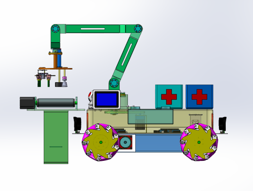 医疗垃圾分拣机器人（SW+CAD+说明书+matlabe仿真）缩略图