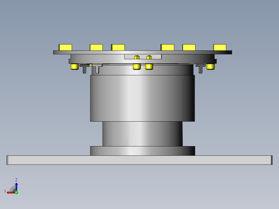 简易分度转台后视图