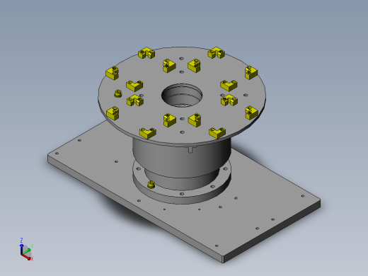 简易分度转台正等轴测缩略图