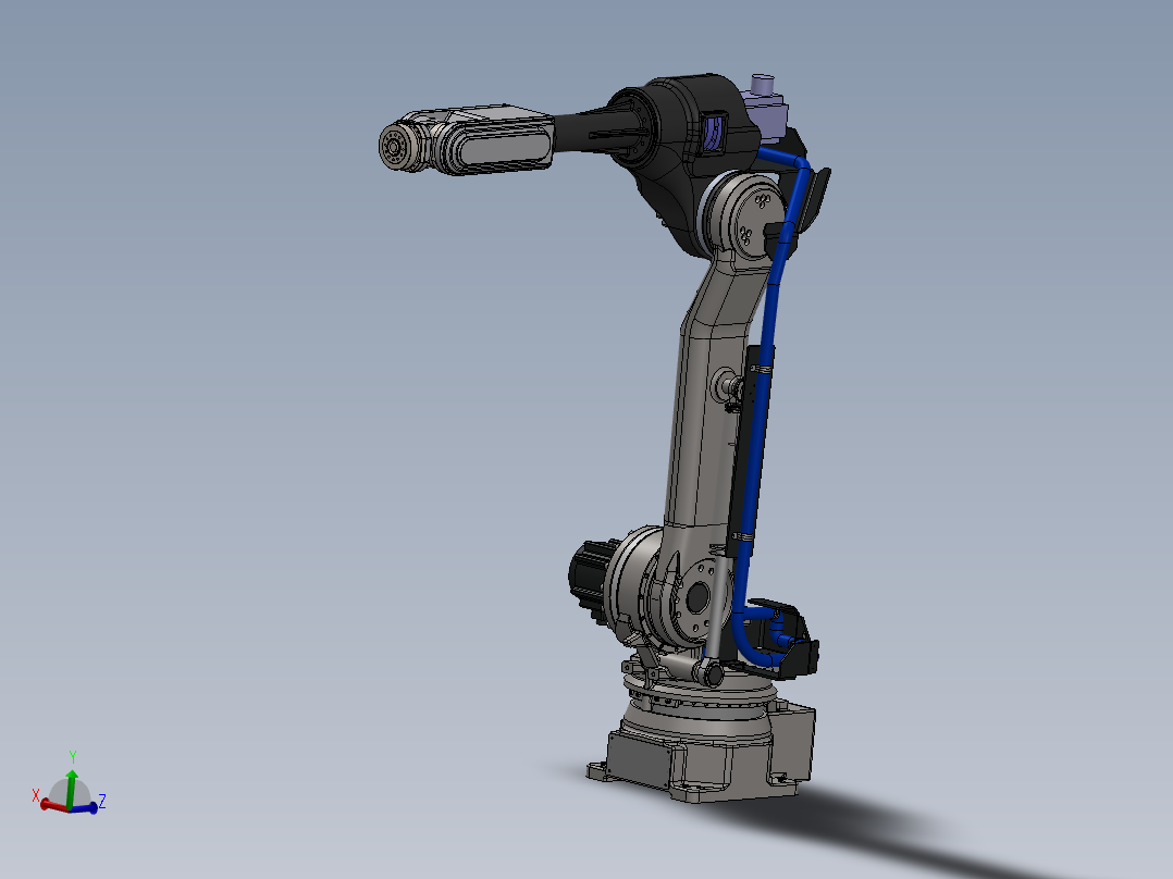 机械设计工业机器人手臂负载50KG六关节机器人 6六自由度3D图纸