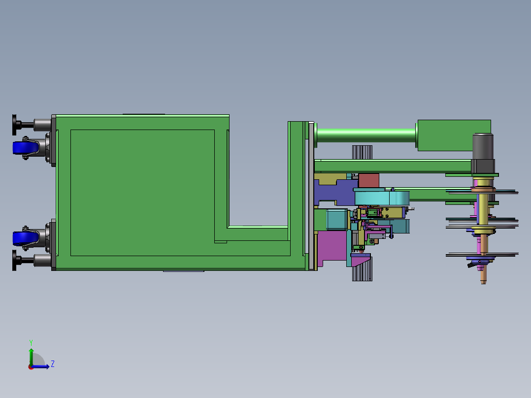 自动插针裁切机左视图