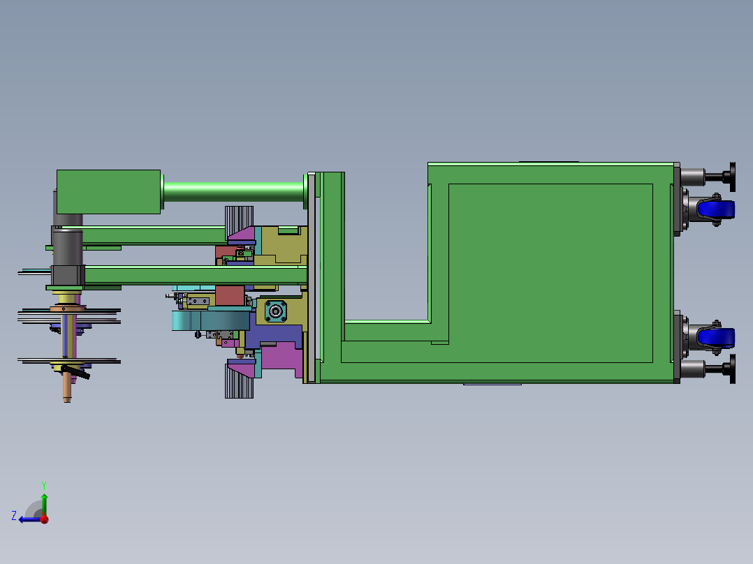 自动插针裁切机右视图