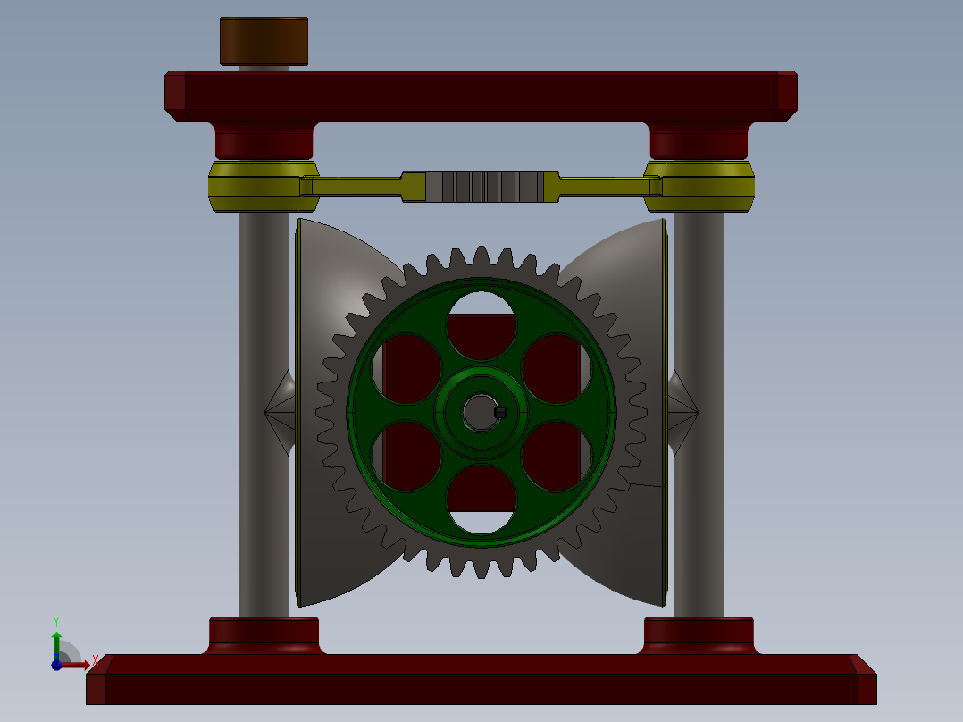 cvt 4无级变速机构3D图纸 多种格式前视图