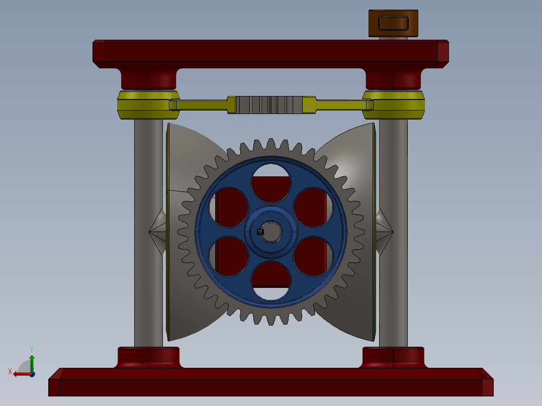 cvt 4无级变速机构3D图纸 多种格式后视图