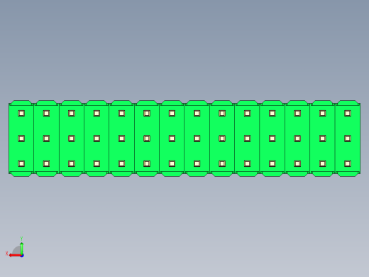 彩色公头100mil（2.54mm）系列-DS1021_green_3x14p_100mil_Type19_rev1.0后视缩略图