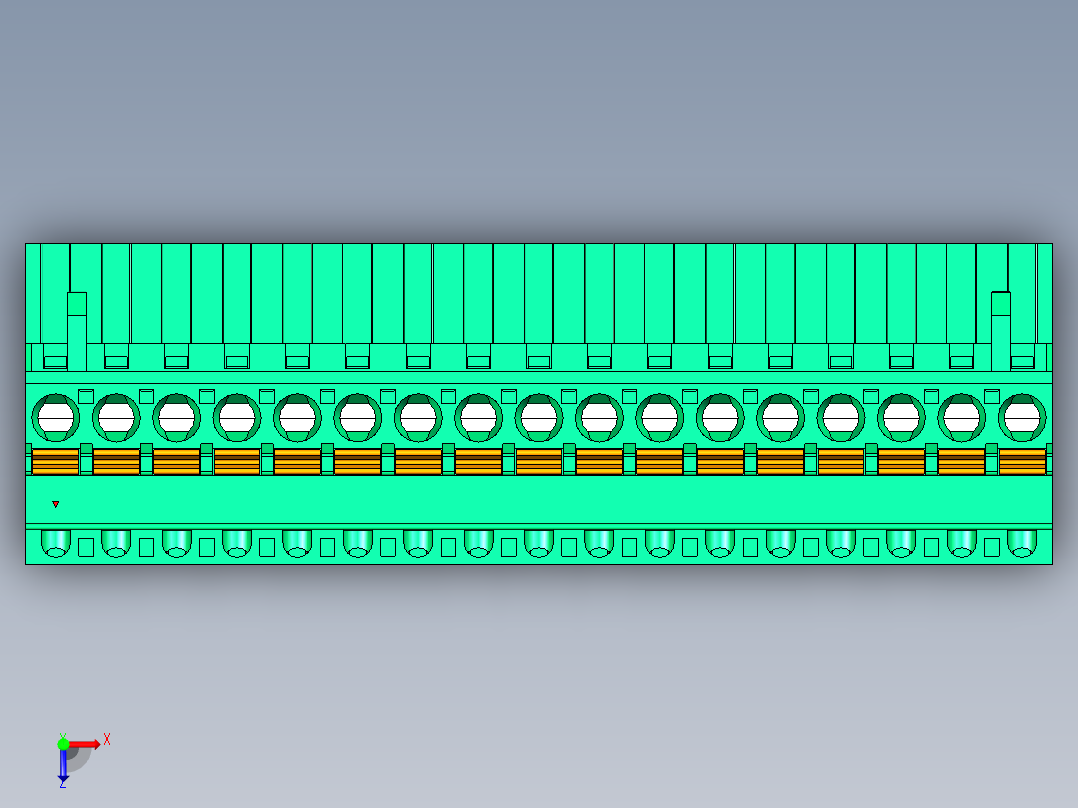 DEGSON 2EDG 系列 5.0mm 可插拔接线端子组-2EDGKDA-5.0-17P-14-00AH俯视图