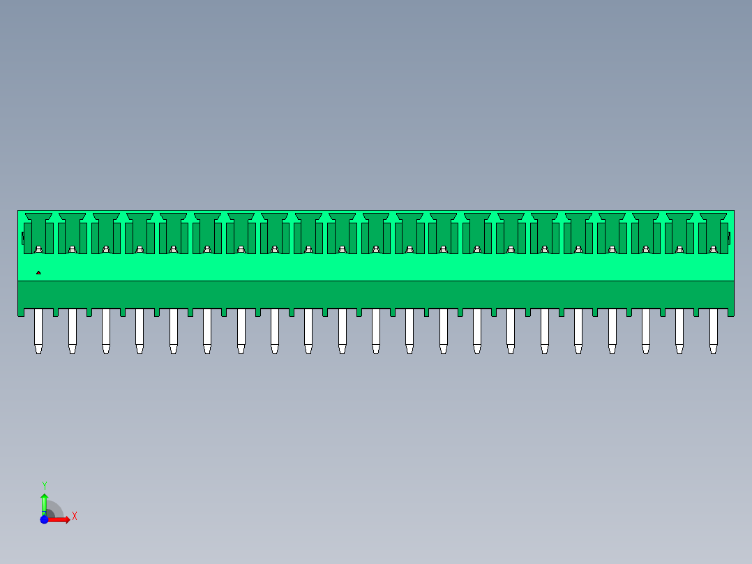 DEGSON 15EDG 系列 3.5mm 插拔式接线端子 FullPack-15EDGLC-3.5-21P-14-00AH前视图