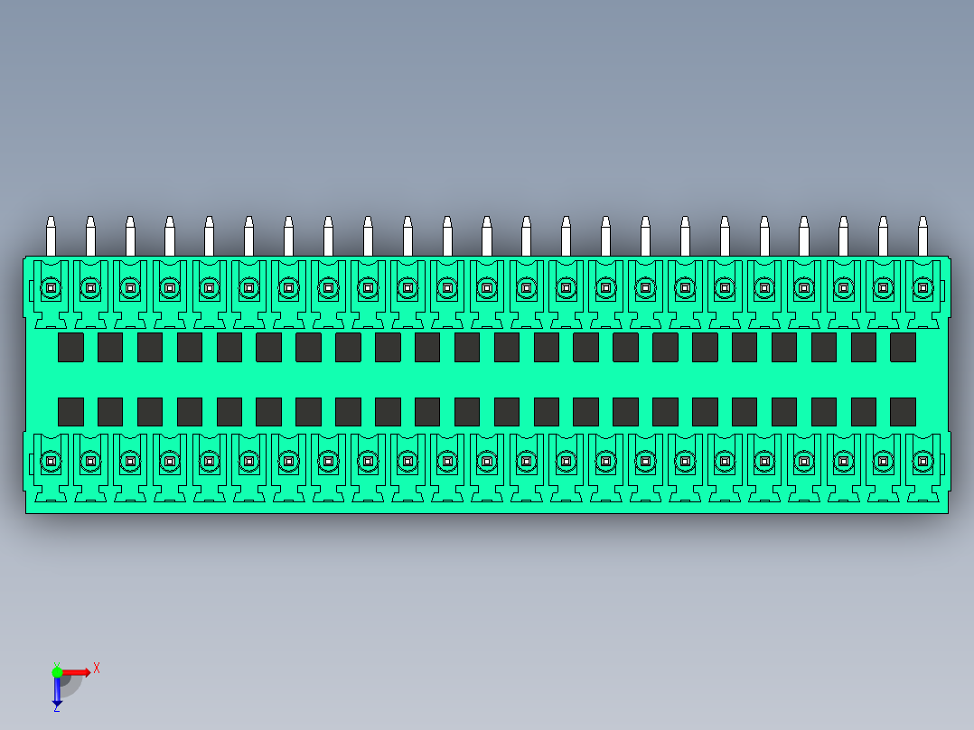 DEGSON 15EDG 系列 3.5mm 插拔式接线端子 FullPack-15EDGRH-3.5-46P-14-00AH俯视图