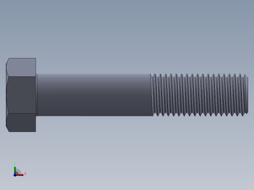 UNC 六角螺栓-Hex Bolt 1.000-8 x 5.SLDPRT前视缩略图