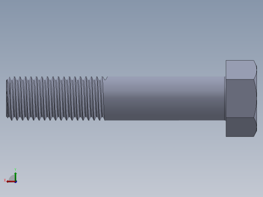 UNC 六角螺栓-Hex Bolt 1.000-8 x 5.SLDPRT后视缩略图
