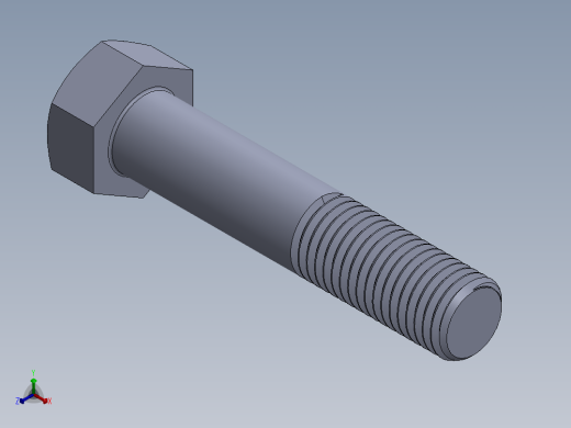 UNC 六角螺栓-Hex Bolt 1.000-8 x 5.SLDPRT正等轴测缩略图