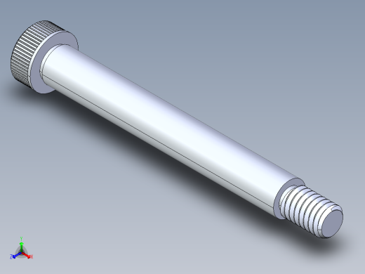 内六角螺螺栓-SB 0.3125-18 x 2.75正等轴测缩略图