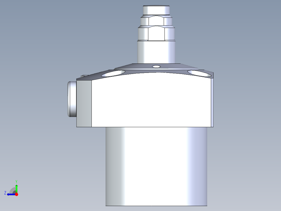 KOSMEKLC0402-CxM-E多系列多零件图纸模型右视图