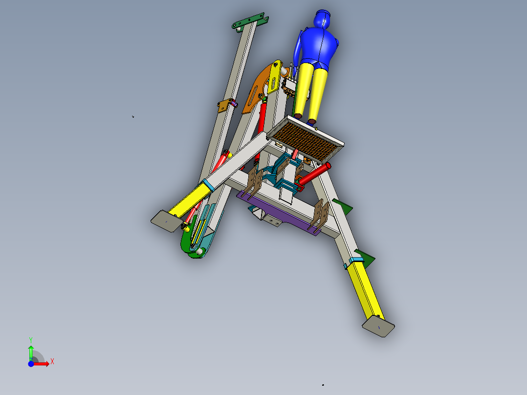 HolzkranZ型起重机模型3D图纸 STP格式前视图