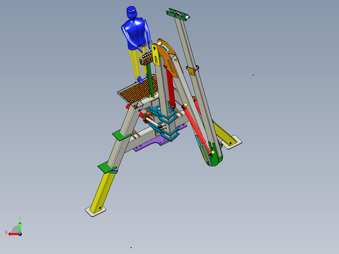 HolzkranZ型起重机模型3D图纸 STP格式后视图