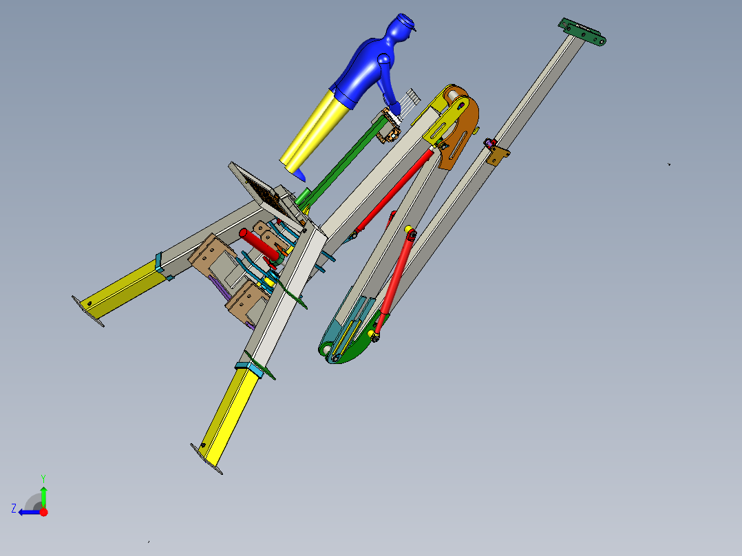 HolzkranZ型起重机模型3D图纸 STP格式右视图