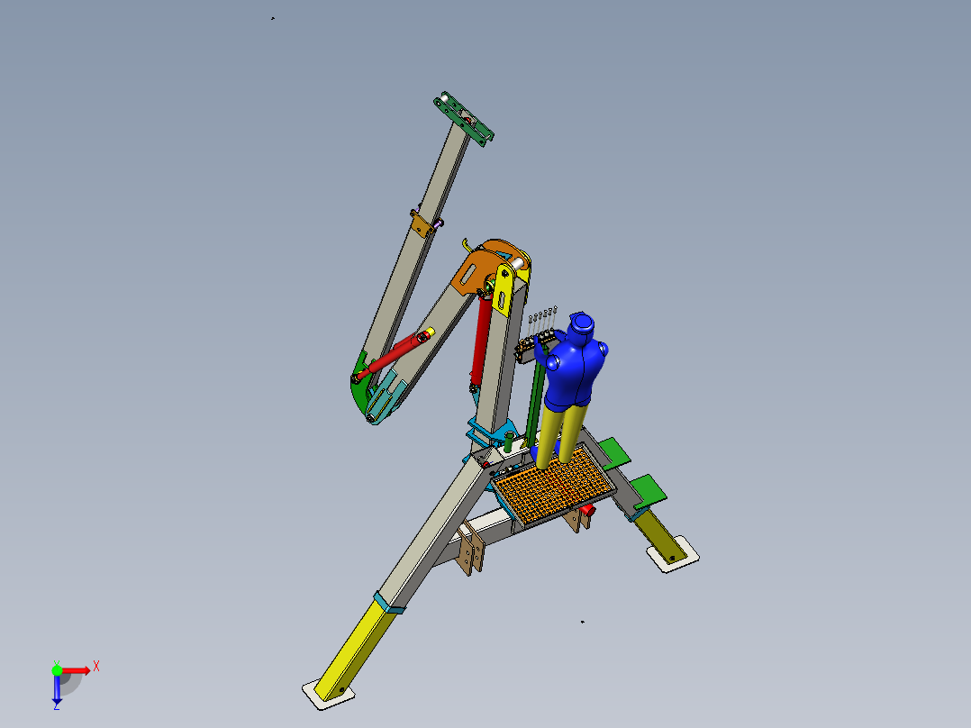 HolzkranZ型起重机模型3D图纸 STP格式俯视图