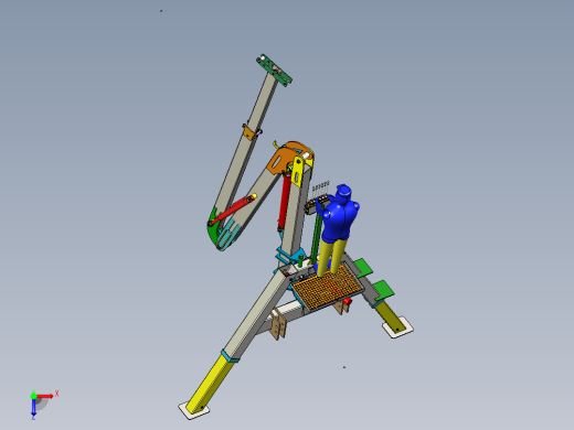 HolzkranZ型起重机模型3D图纸 STP格式俯视缩略图