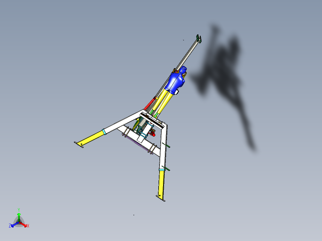 HolzkranZ型起重机模型3D图纸 STP格式正等轴测图