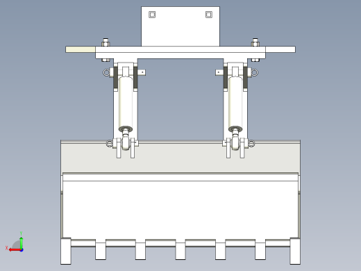 叉车铲斗三维后视缩略图
