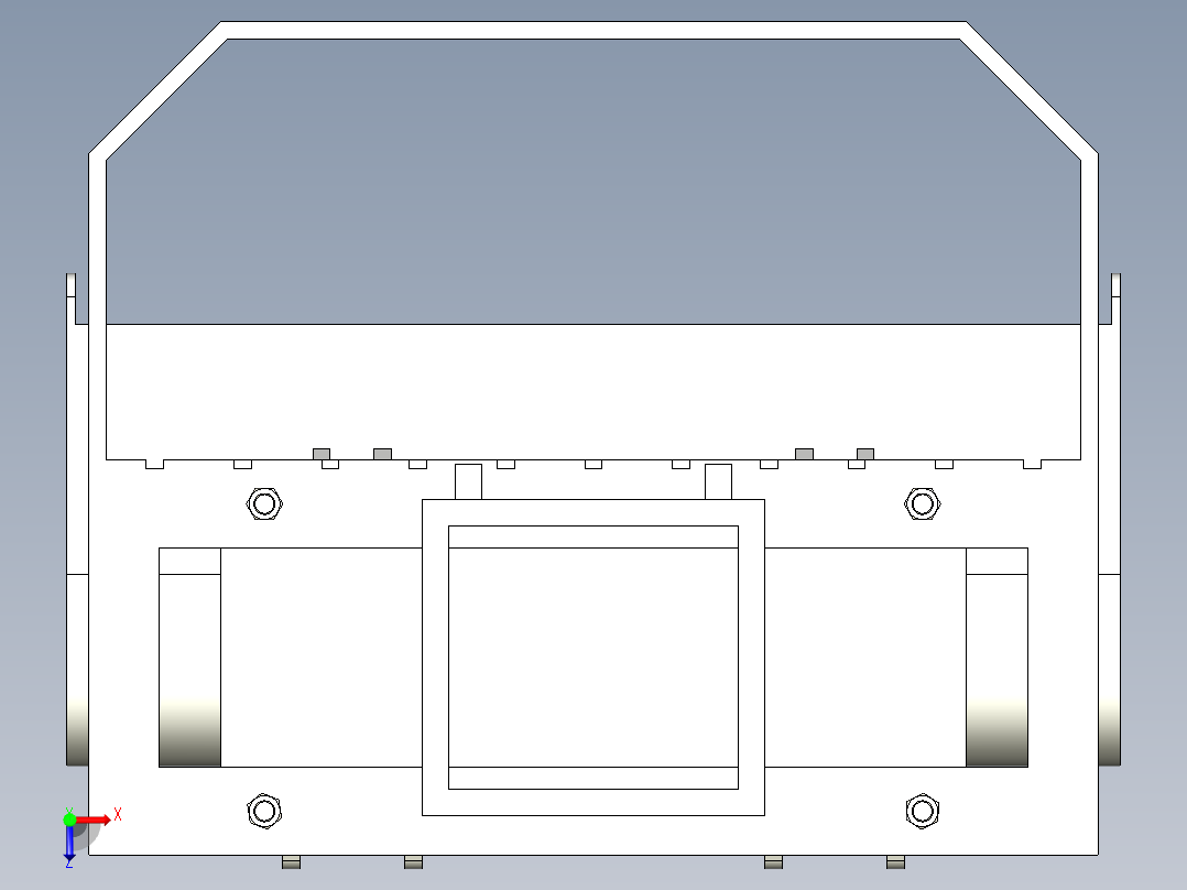 叉车铲斗三维俯视图