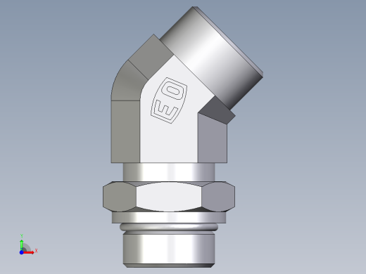 卡套式工业通用硬管接头EO_Adjustable_locknut_45_deg_elbow_VEE25SMOROMDCF前视缩略图
