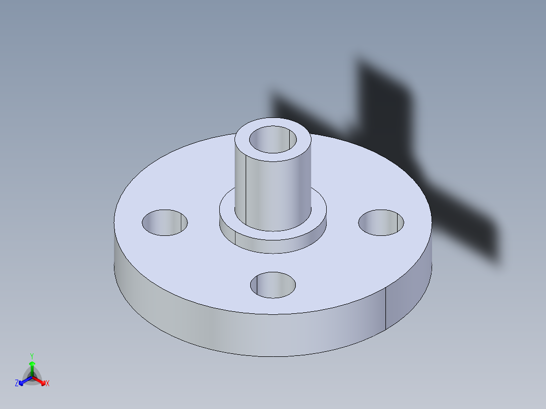 CPVC管件28-Sch80_Flange Vanstone_SPIG_9856-005_0.5in正等轴测图