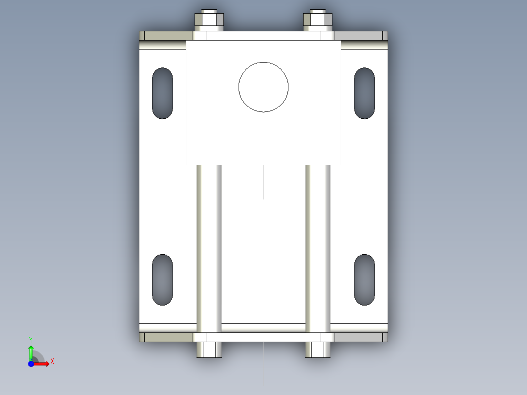 自動滑動張力器-(SUS製)AST-SUS-3D多系列多零件图纸模型前视图