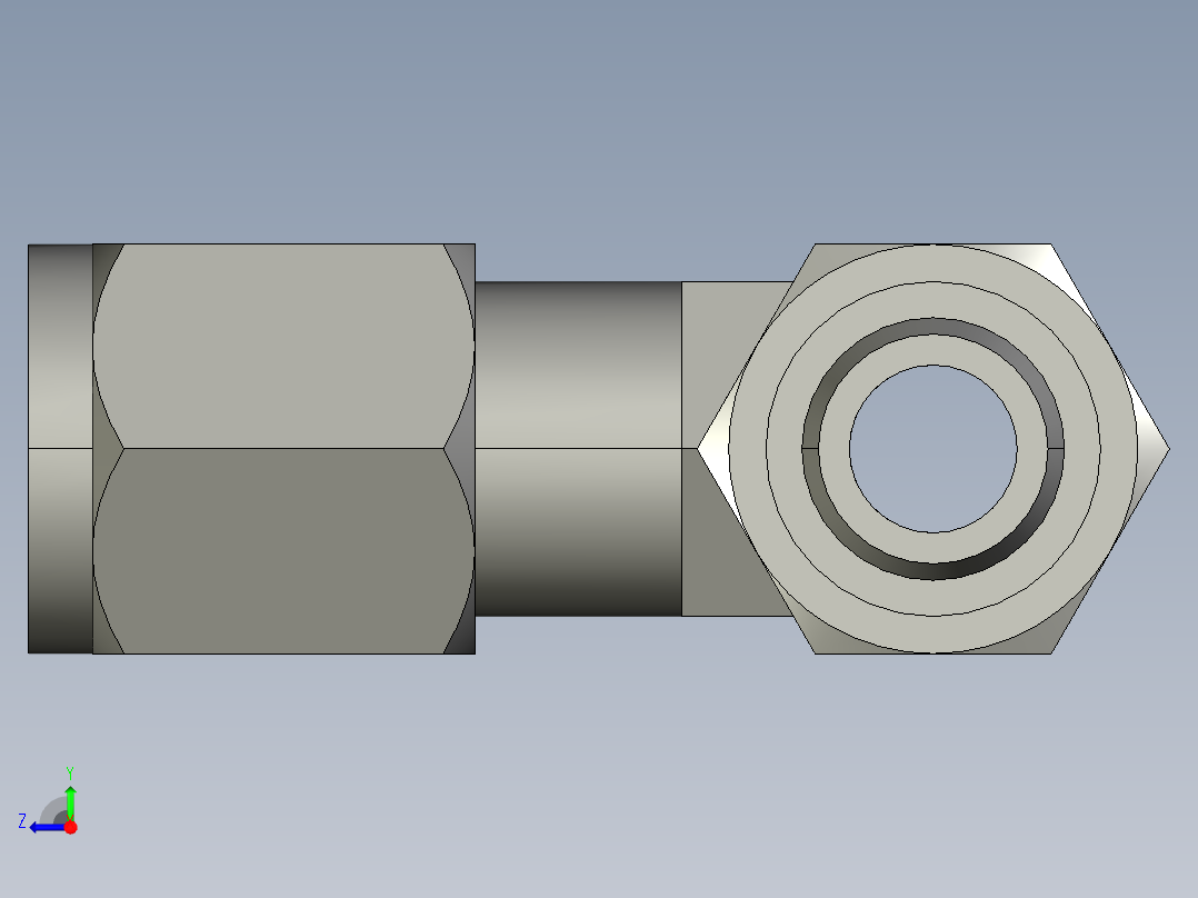 卡套式工业通用硬管接头6_r6bu-s右视图
