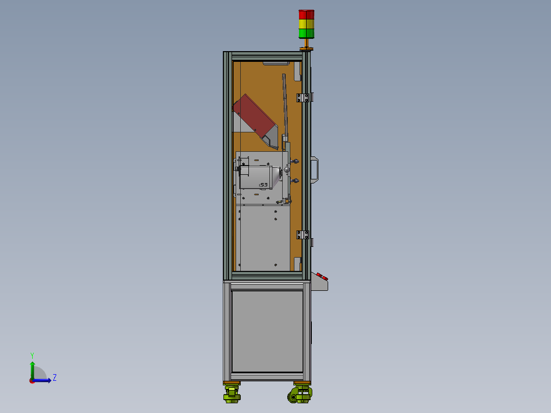 针式打标机左视图